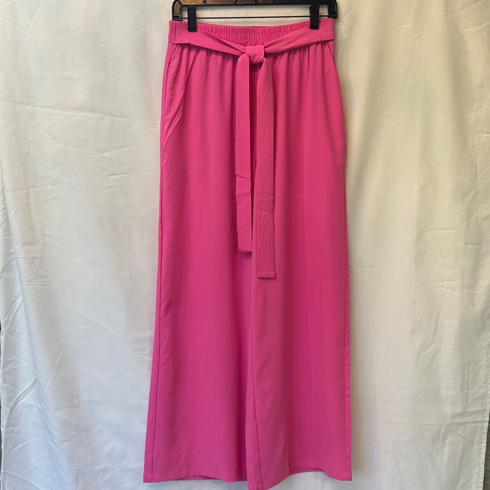 Dokotoo Hot Pink Wide Leg Women's Pants
